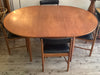 1960’s Mcintoah round extending dining table 4x chairs