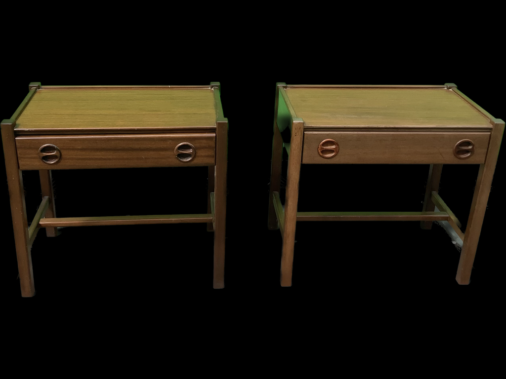 A pair of 1960’s Bedside cabinets attributed to Jacques Hauville