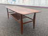 Walnut and sycamore coffee table produced by Everest - 1960s