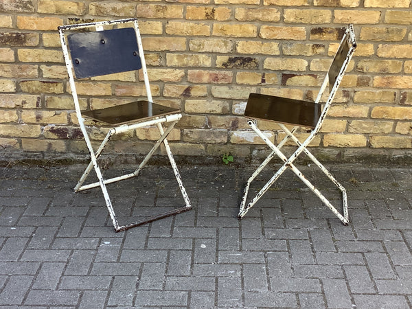 Vintage circus folding chairs