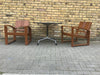 1930s  pair of Burmese Teak and Cane Armchairs,