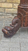 Rustic burtalist shelving display stand 20th century