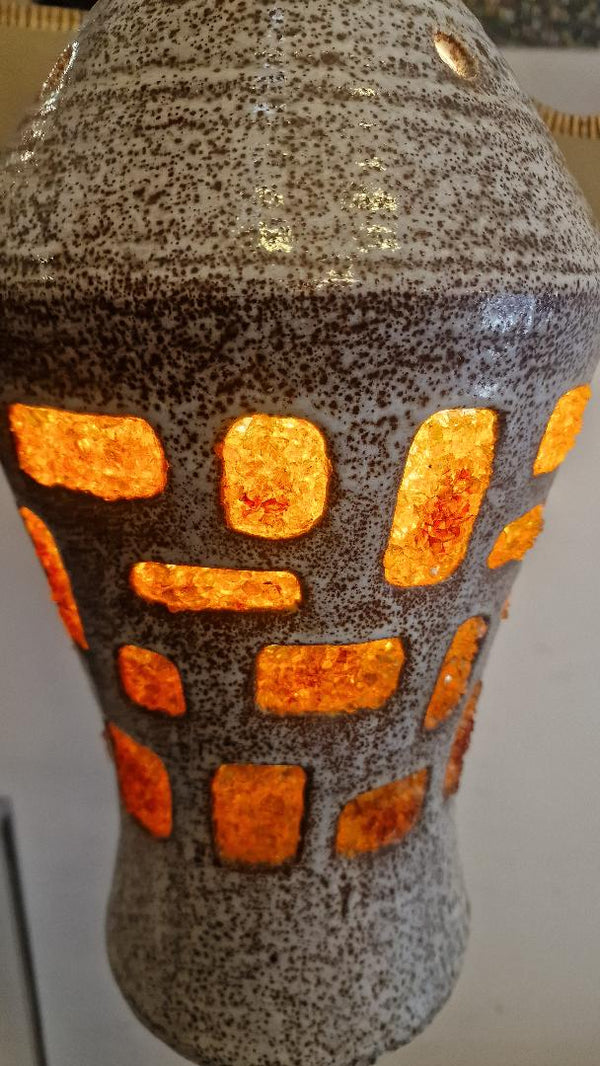 A ceramic chandelier 1960s French
