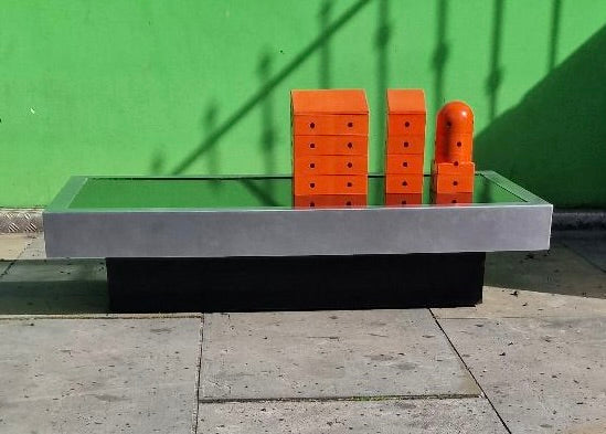 1970s coffee table attributes to willy Rizzo