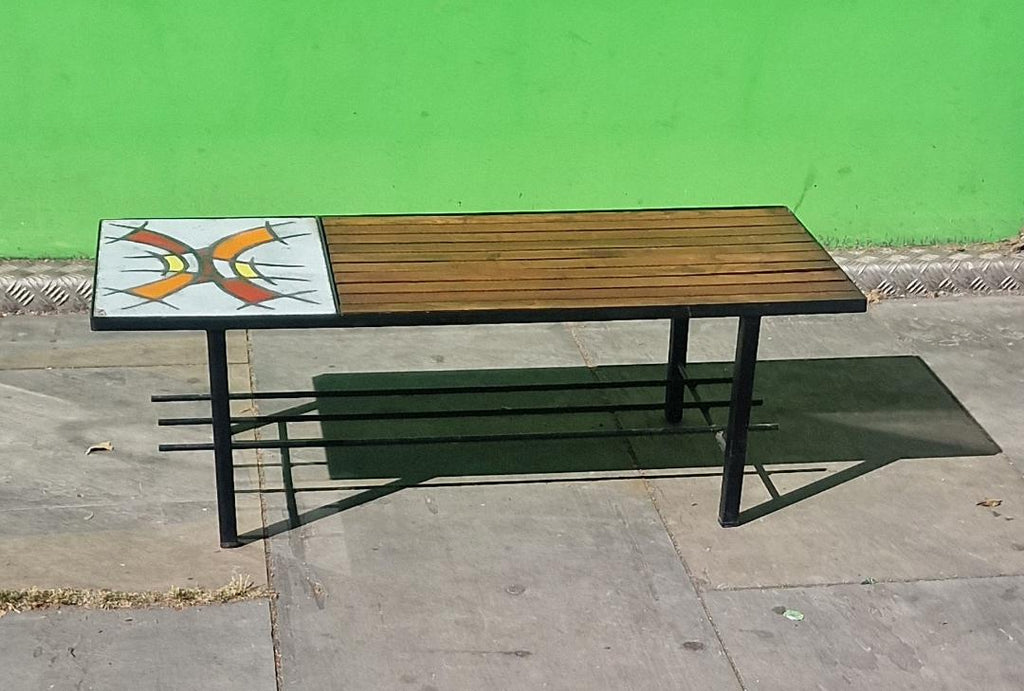 FRENCH MID CENTURY VALLAURIS COFFEE TABLE CLOUTIER TILE