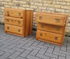 A pair of bedside draws in pine