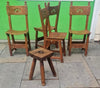 1950 Spanish Brutalist set of chairs