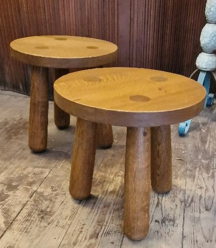 A pair of Stools attributed to Swedish designer Axel Einar Hjorth