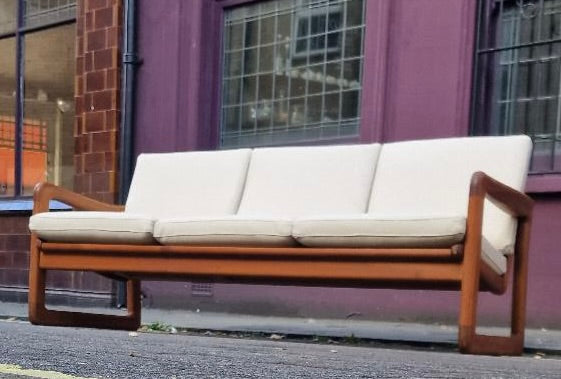 Holstebro Mobelfabrik, 3-seater teak Danish  sofa,