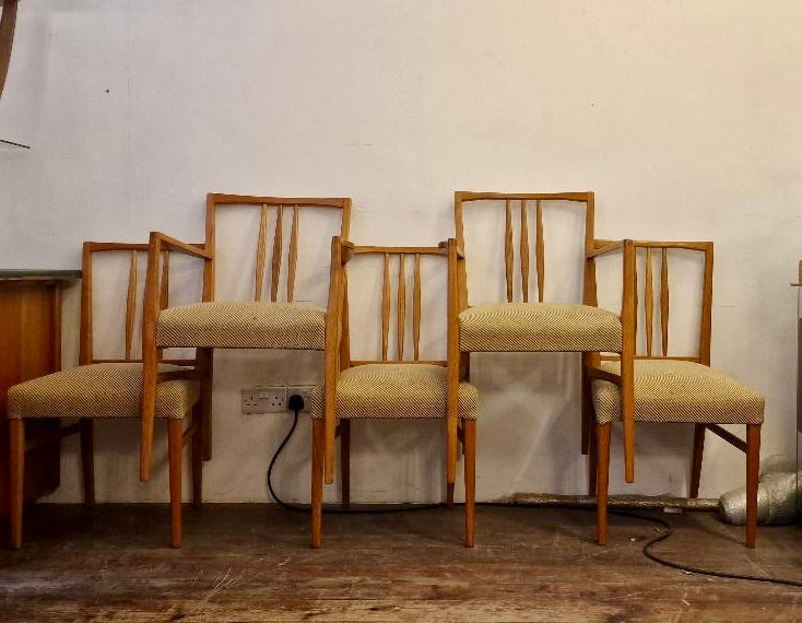 8x 1960s Gordon Russell dining chairs