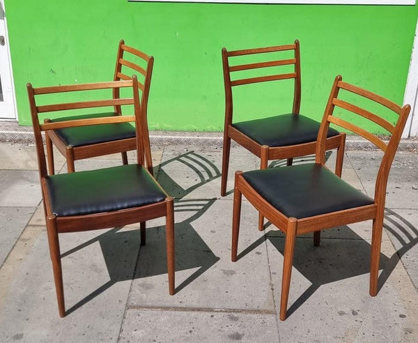 1960s 4 Victor Wilkins G Plan Teak Dining Chairs