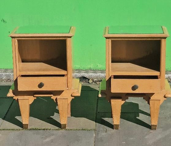 1940s Pair of French bedsides Cabinets