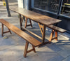 Vintage French  Benches and table