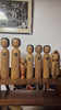 Collection of  vintage Kokeshi dolls