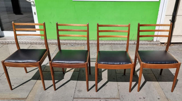 1960s 4 Victor Wilkins G Plan Teak Dining Chairs