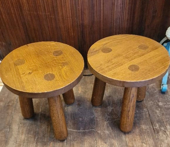 A pair of Stools attributed to Swedish designer Axel Einar Hjorth