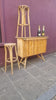 Rattan bamboo bar attributed  Louis Sognot Bar 2 bar chairs