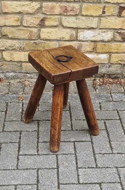 19th Century Brutalist Stool
