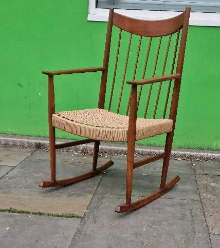 1960s Arne Vodder Danish rocking chair