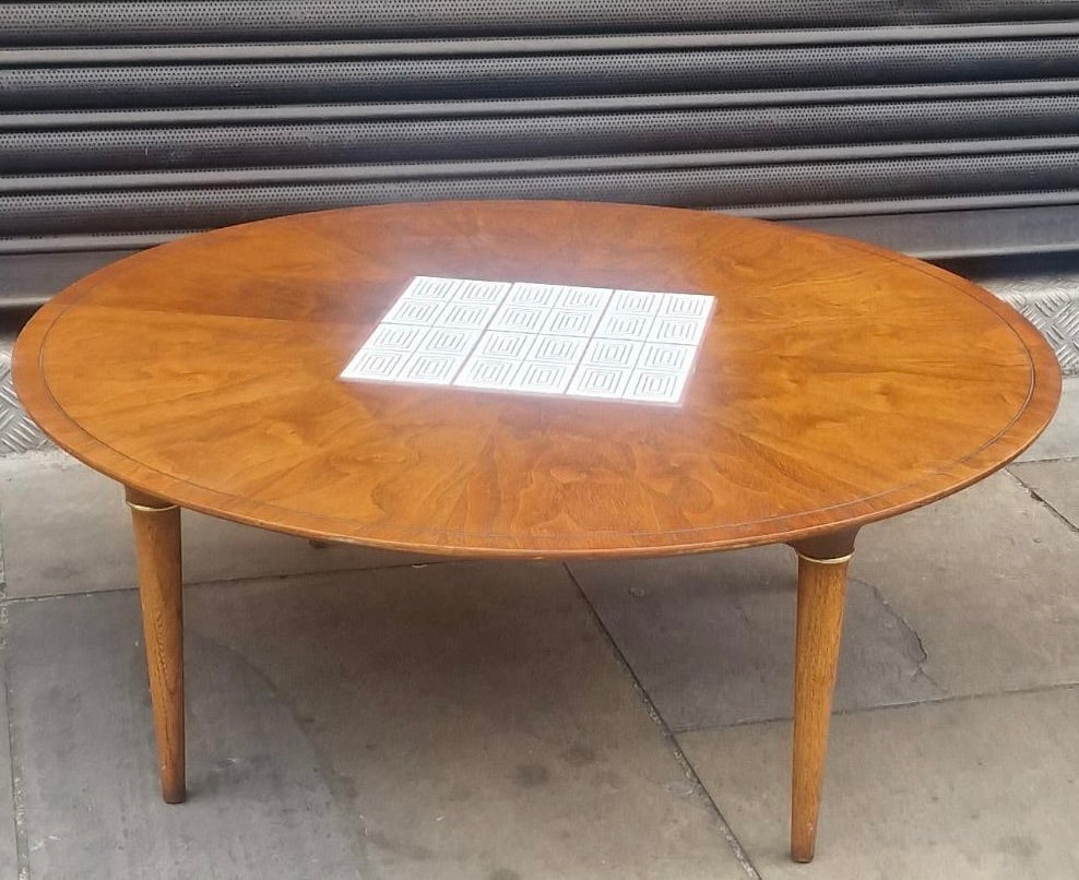 1960s round coffee table by Lane
