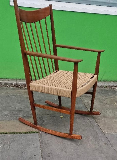 1960s Arne Vodder Danish rocking chair