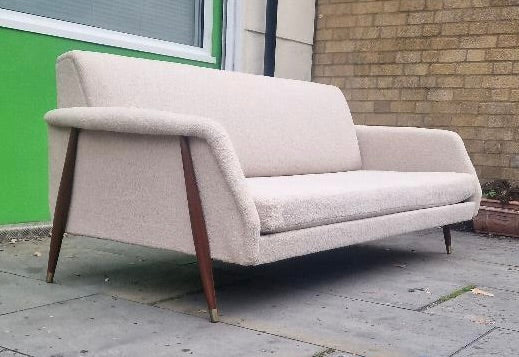 1950s reupholstered Scandinavian Daybed sofa