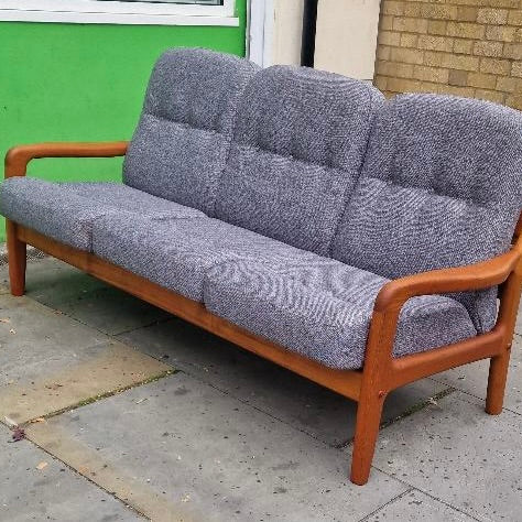 3 x seater teak sofa Danish by Mobelfabrik Holstabro