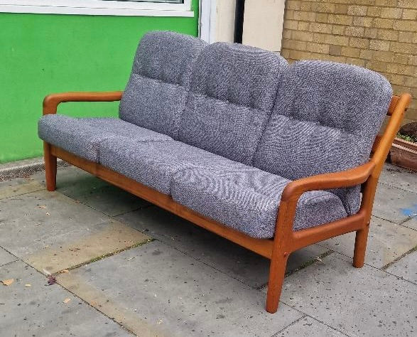 3 x seater teak sofa Danish by Mobelfabrik Holstabro