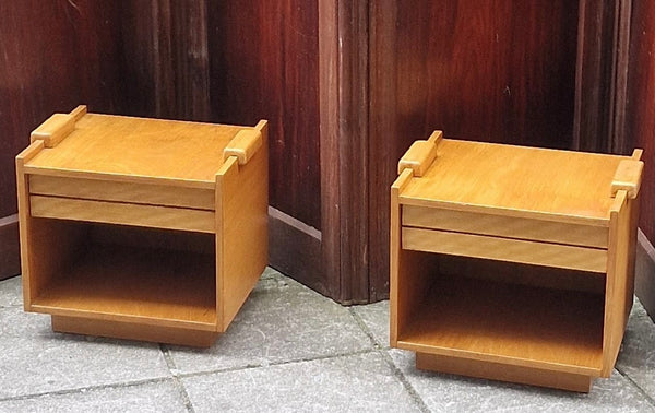 1970s French pair of bedside cabinets