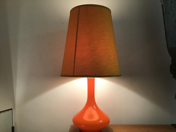 Holmegaard Orange Glass Lamp  1960's SOLD