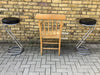 Bespoke crafted wooden rush seated chair
