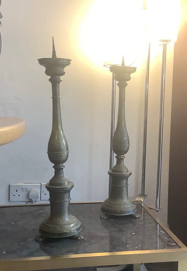 Vintage brass pair of candle sticks