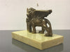 1950’s Italian bronze lion Sculpture marble base. SOLD