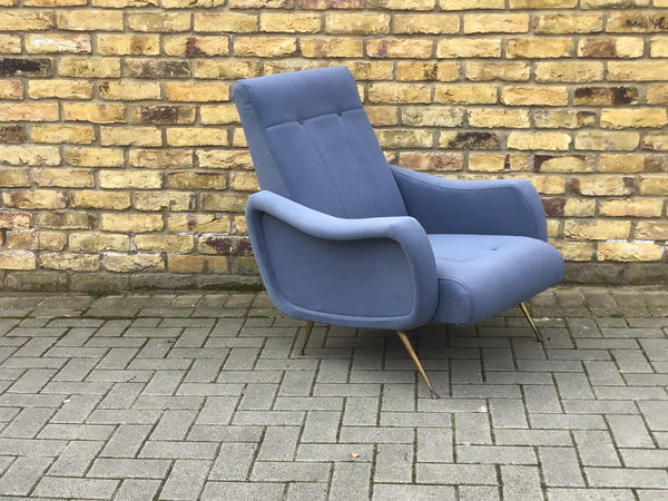 Re upholstered 1950’s Italian armchair. SOLD
