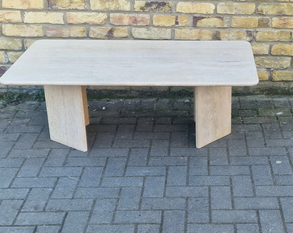 Italian Travertine Marble Coffee Table. 1970s