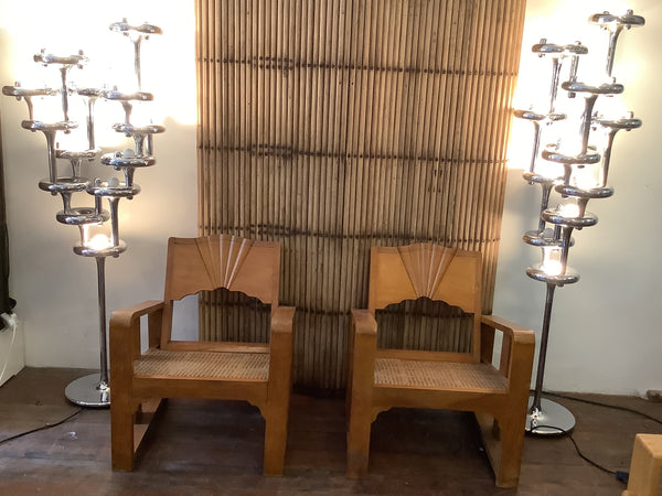 A Pair of Nagel  modular Standing Lamps. SOLD