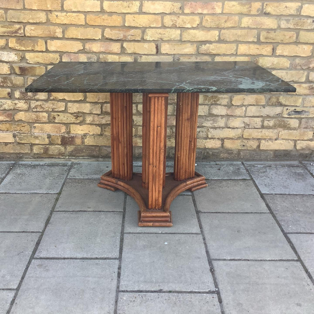1930’s French Marble & bamboo dinning table
