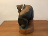 Carved Wood Hokkai Mokkogesha Bear, Japan, 1950s