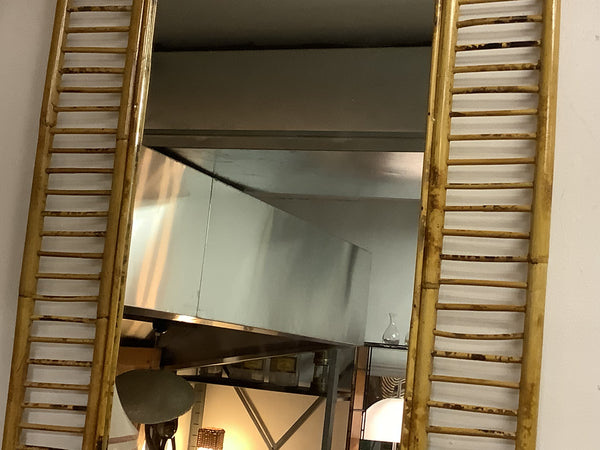 1960s French Bamboo mirror
