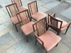 4x G Plan Mcm Teak & Bergere Cane / Wicker Dining Chairs 1970s