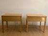 A pair of Vintage ash bedside tables