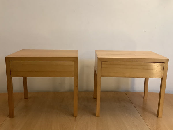 A pair of Vintage ash bedside tables