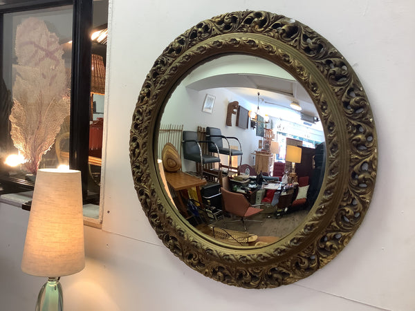 Vintage round convex mirror