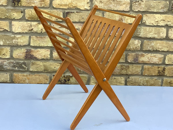 Danish Midcentury Folding Magazine Rack by Cees Braakman for Pastoe c.1950