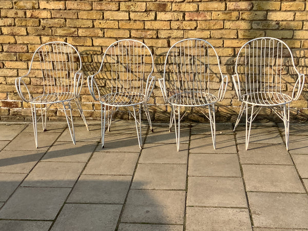 4x 1960’s French garden chairs. SOLD
