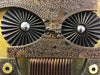 A COPPER AND BRASS SHEET OWL SCULPTURAL WALL PANEL 1970S