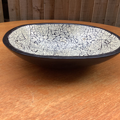 Ostrich Egg mosaic bowl