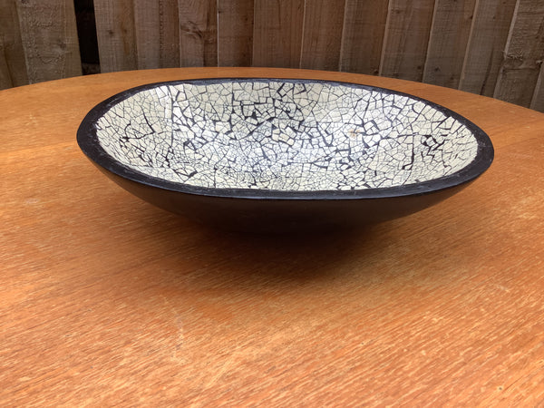 Ostrich Egg mosaic bowl