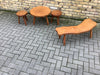 Brutalist maple dining set