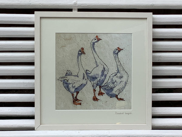 Annabel Langrish Geese Out Walking signed original